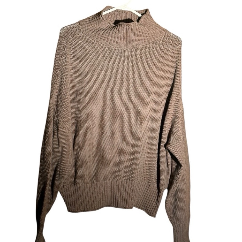 Allfenix Oversized Brown‎ Cotton Long Sleeve Sweater Size Small 📦